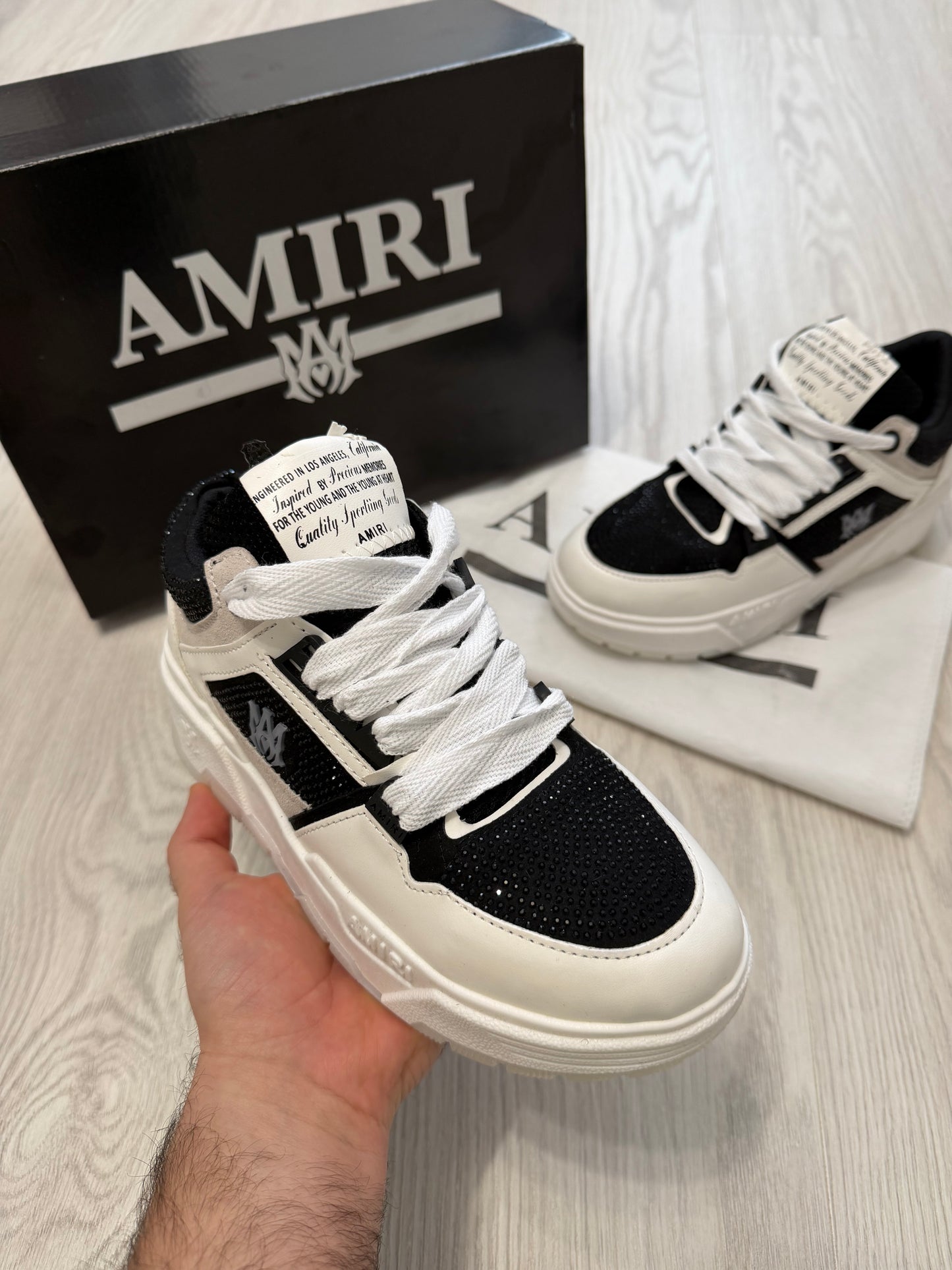 Amiri MA-1 Sneakers Black&White Pietricele