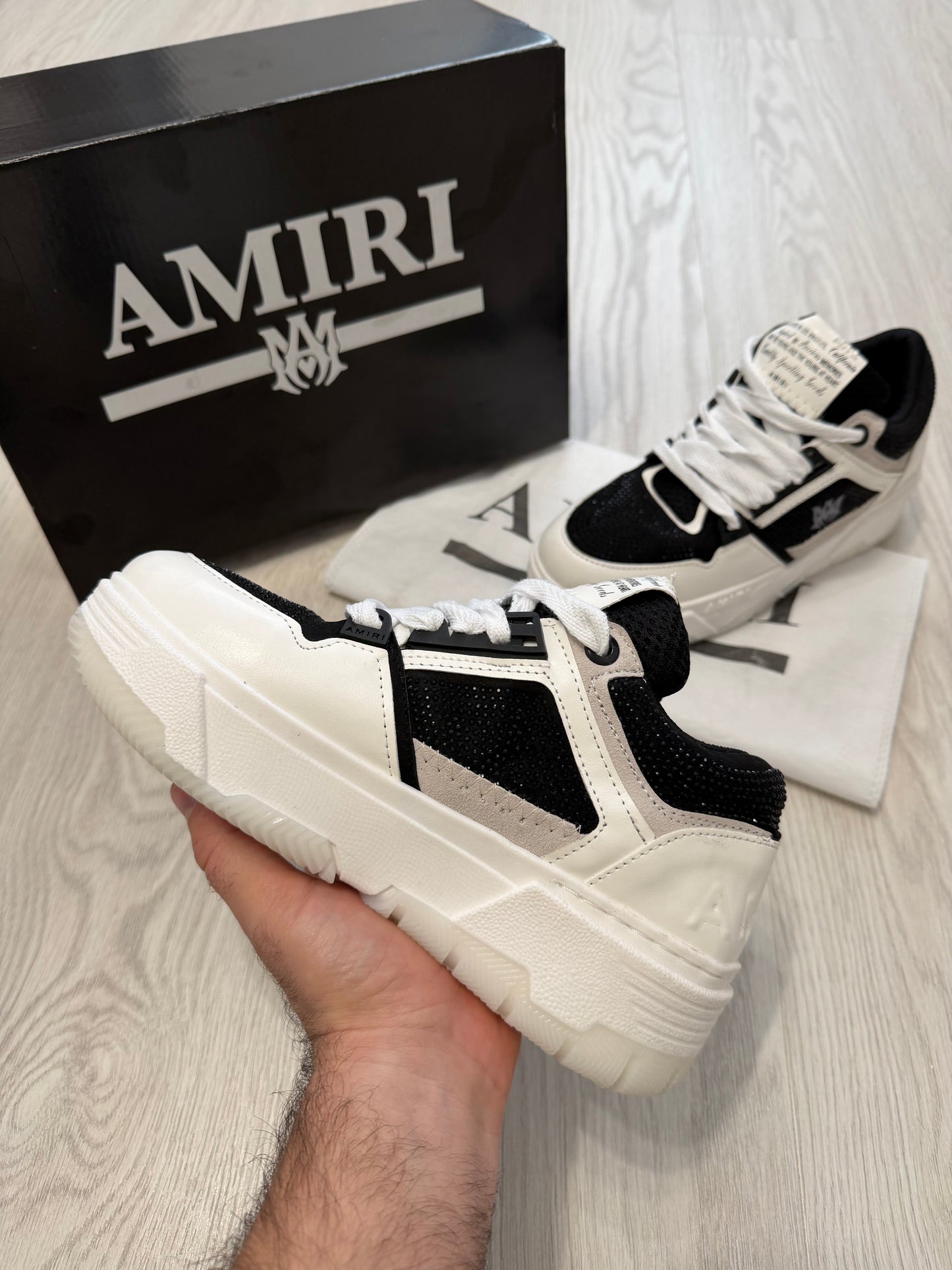 Amiri MA-1 Sneakers Black&White Pietricele