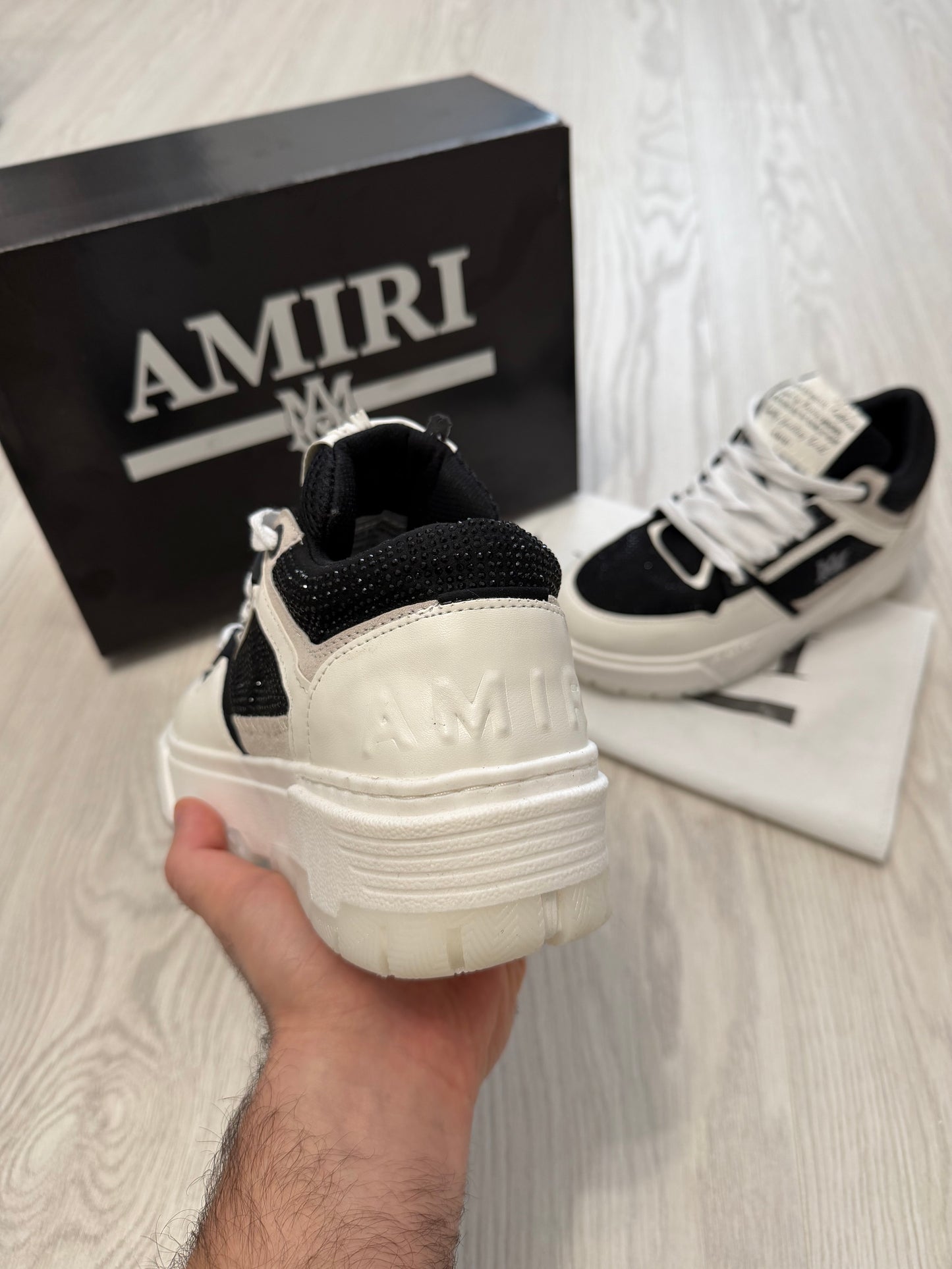 Amiri MA-1 Sneakers Black&White Pietricele