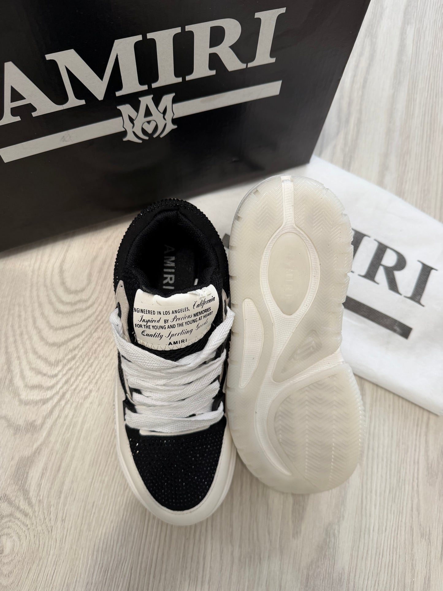 Amiri MA-1 Sneakers Black&White Pietricele