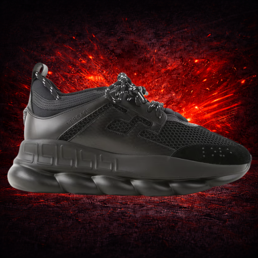 Versace Chain Reaction "Triple Black" sneakers