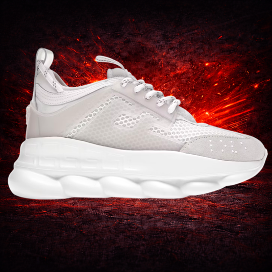 Versace Chain Reaction "Triple White" sneakers